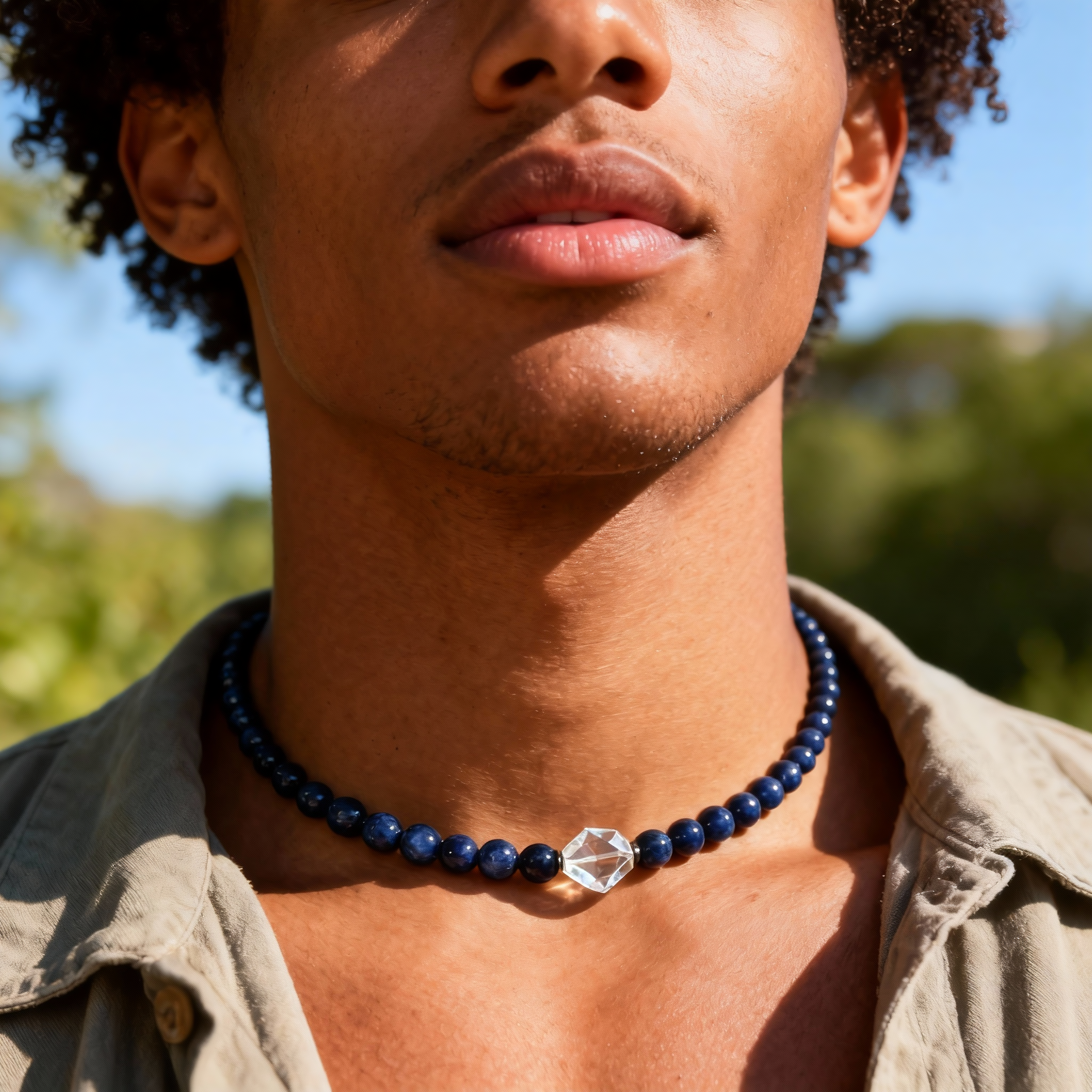 Kyanite & Clear Quartz Necklace | Stone of Faith · Clarity · Balance