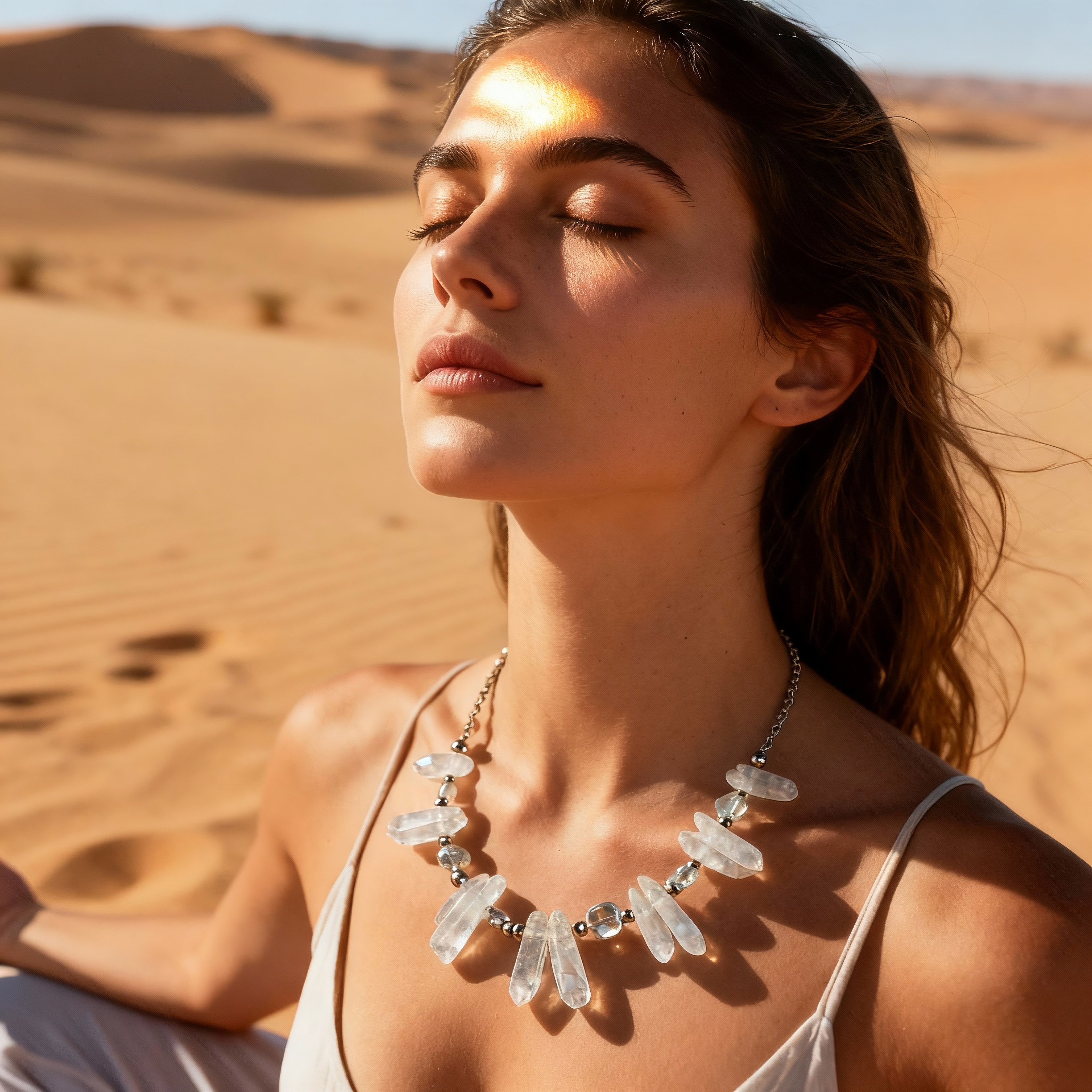 Natural Clear Quartz Point Necklace | Clarity · Energy Amplifier · Focus